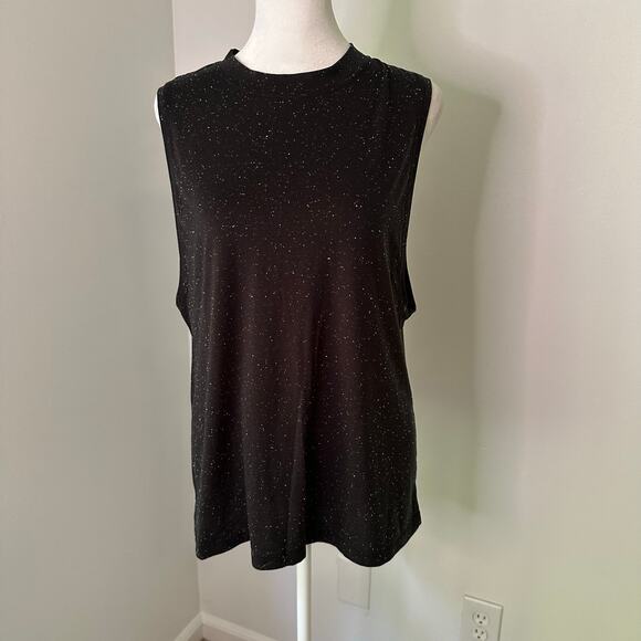 Lululemon black speckle print sleeveless tank top - Picture 2 of 9